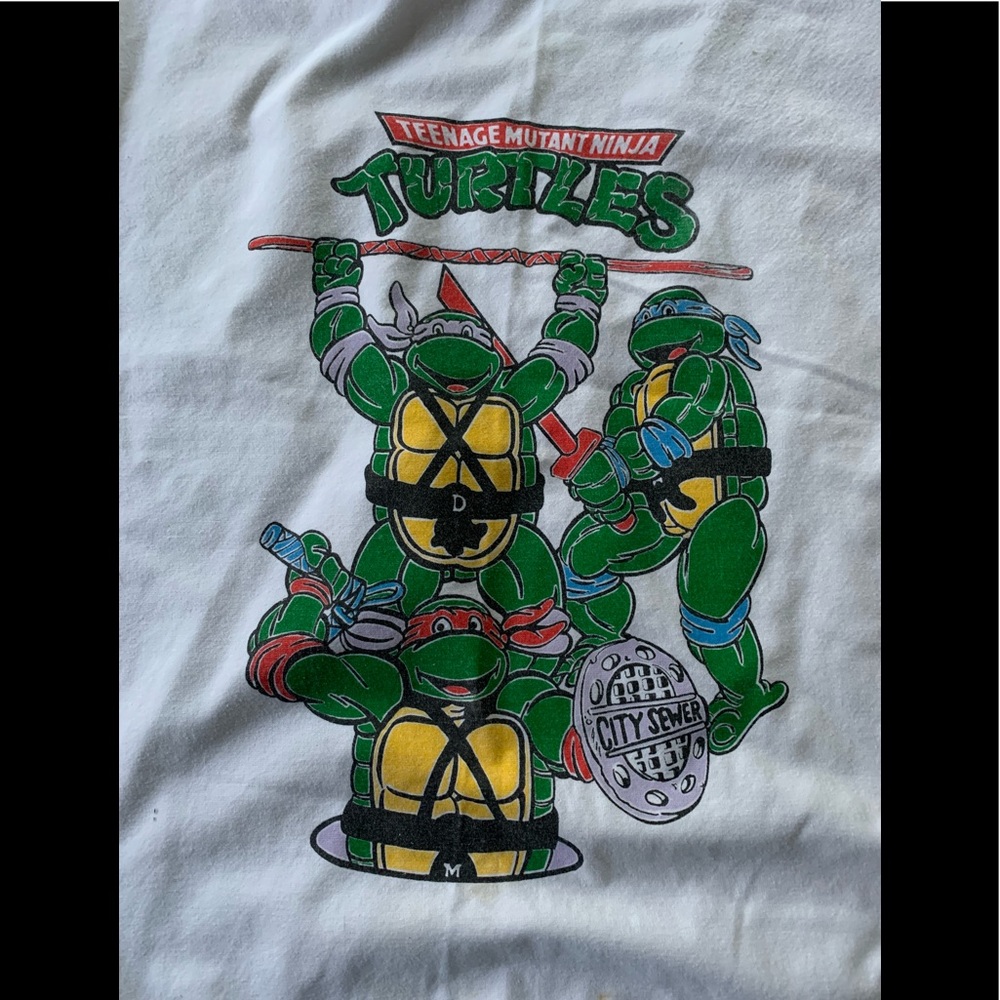 RARE Vintage Ninja Turtles Bag Innovo Laundry Bag Clothing Sack Retro 28.5 x 18" - Picture 2 of 7